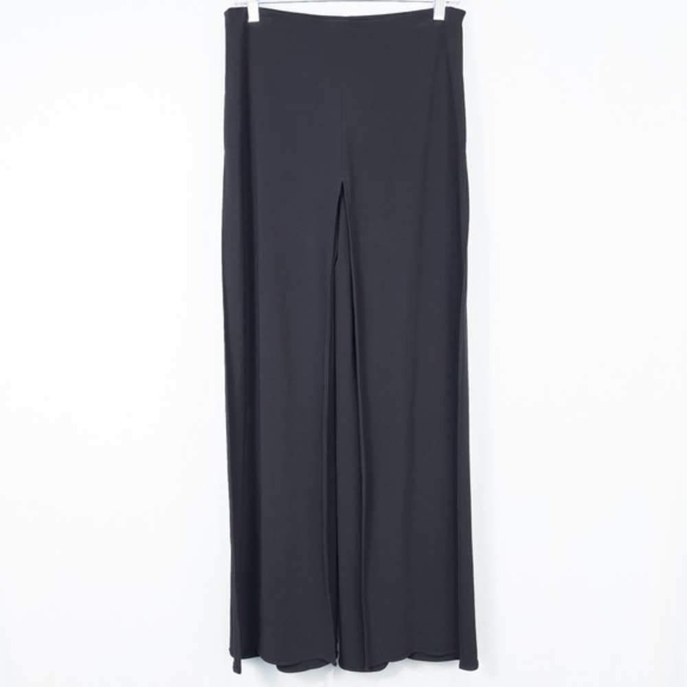 Vintage Joseph Ribkoff Layered Wide Leg Pull On‎ Stretch Knit Pants Size 6 Black - Picture 2 of 16